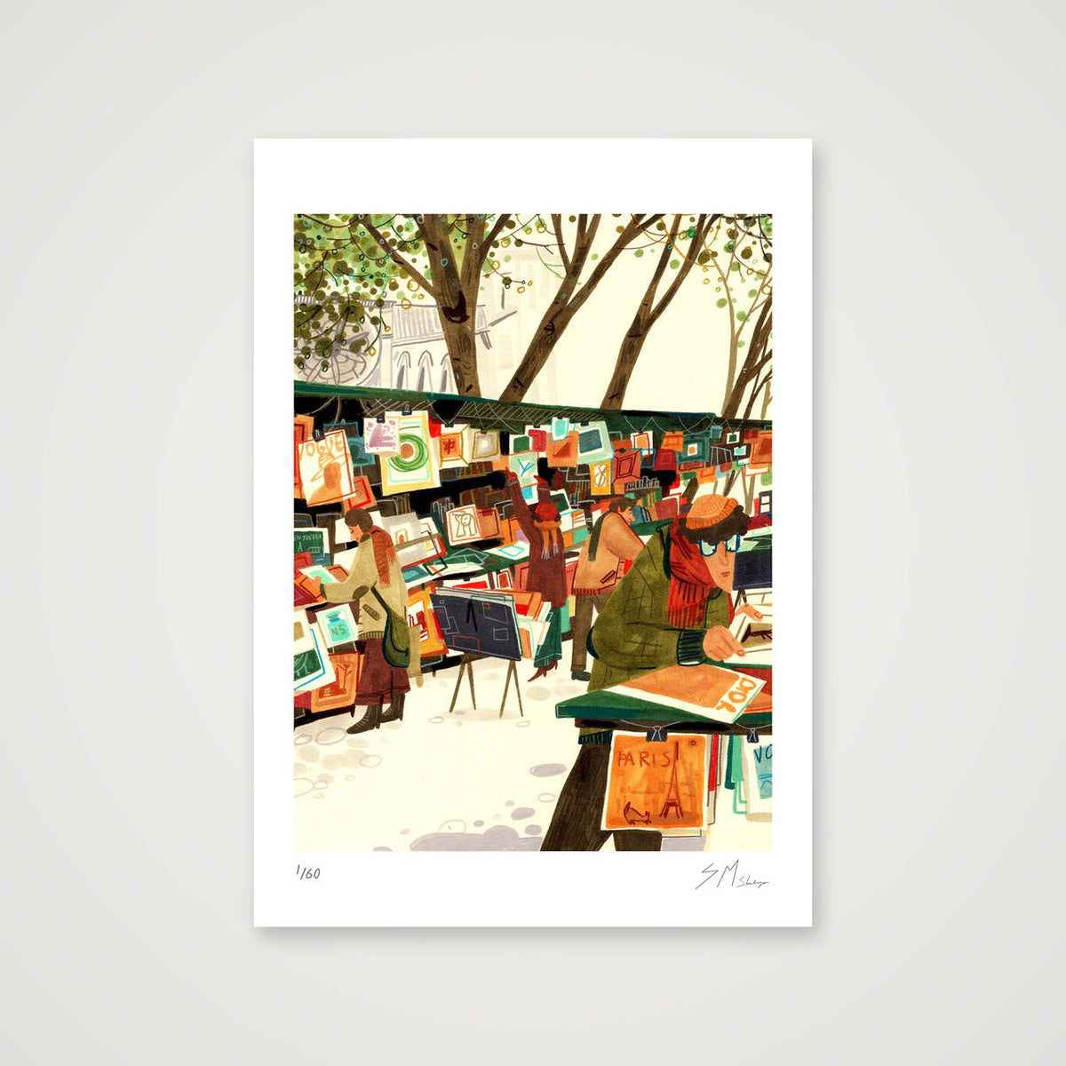 Les Bouquinistes’ Treasures — A4 (21×30cm, 8×12") Print only