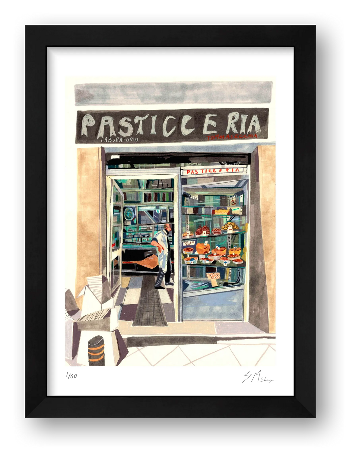  A Sweet Corner of Napoli — framed