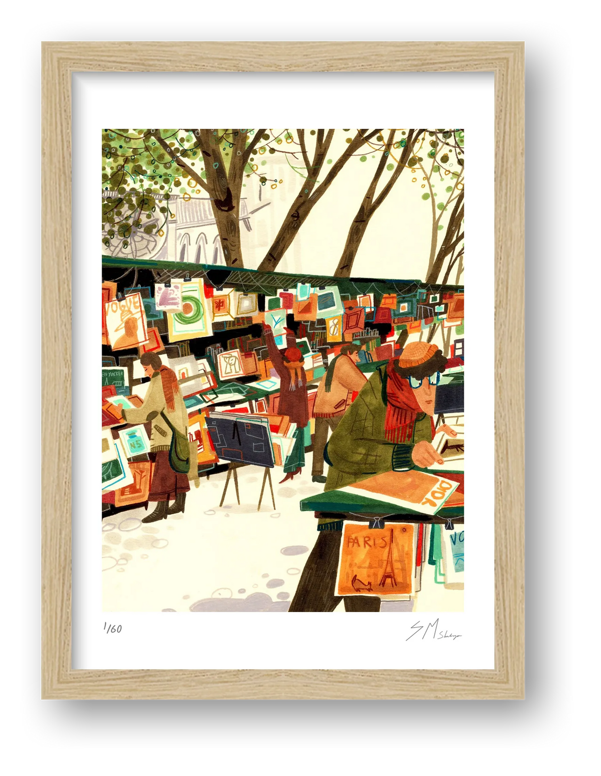 Les Bouquinistes’ Treasures — framed