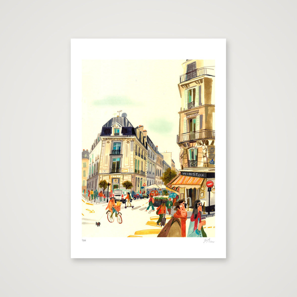 Autumn, Somewhere in Paris — A2 (42×59cm, 17×23") Print only