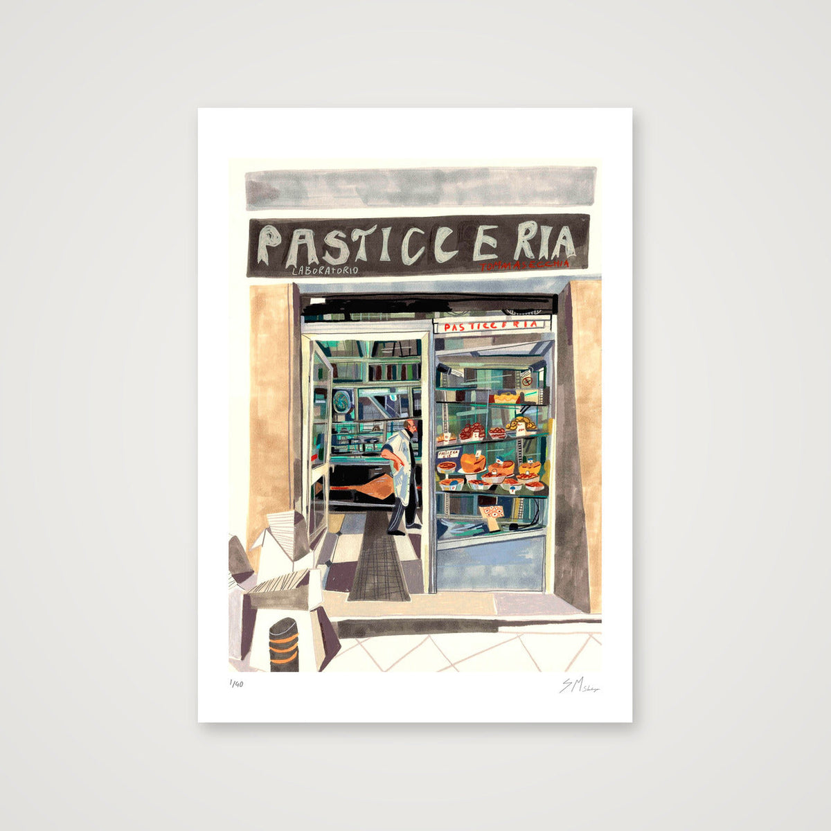  A Sweet Corner of Napoli — A3 (30×42cm, 12×17") Print only