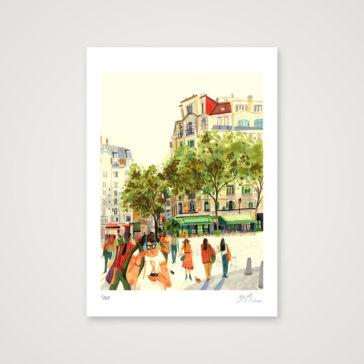 A Colorful Afternoon in Paris — A4 (21×30cm, 8×12") Print only