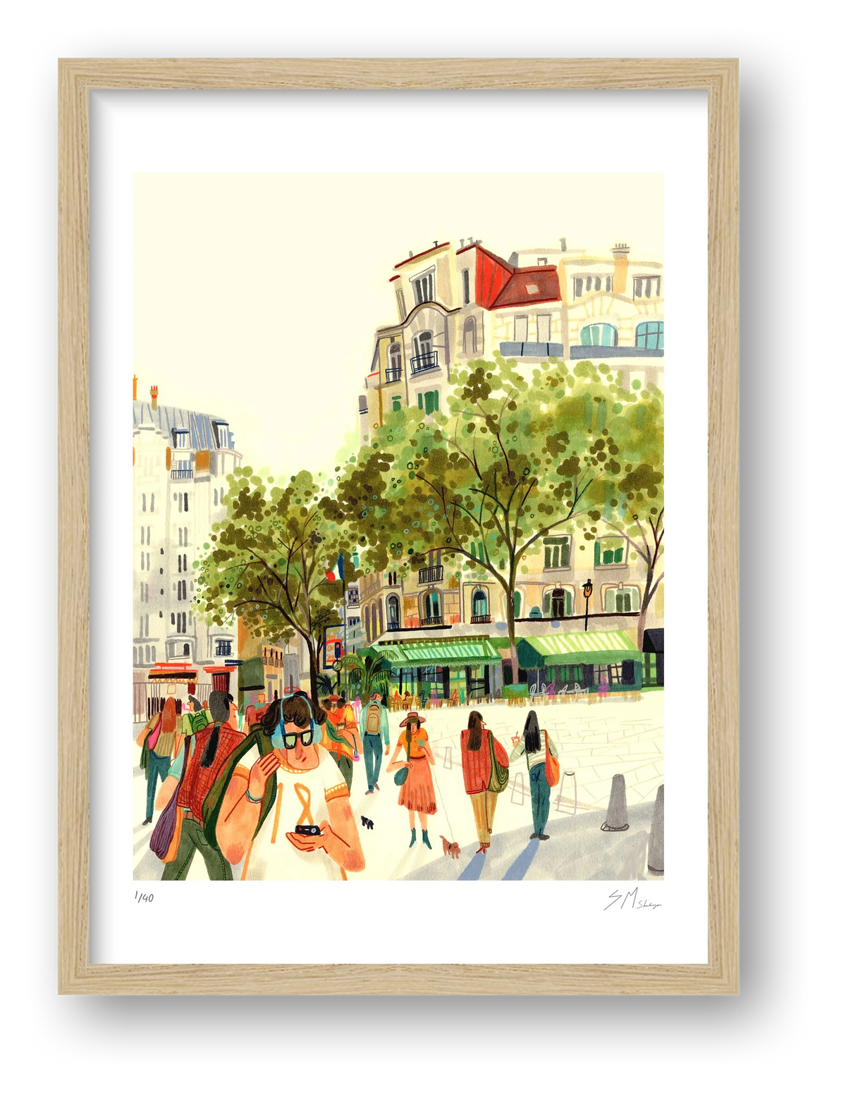 A Colorful Afternoon in Paris — framed