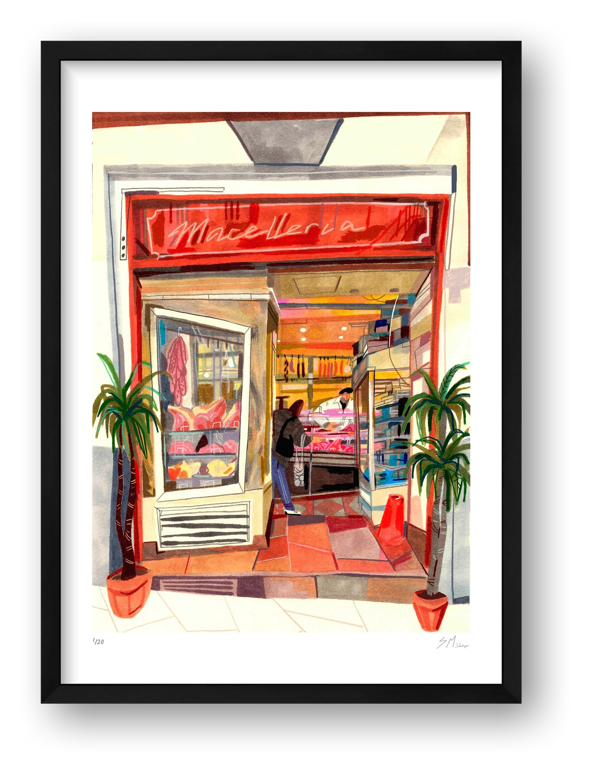 Macelleria a Napoli — framed