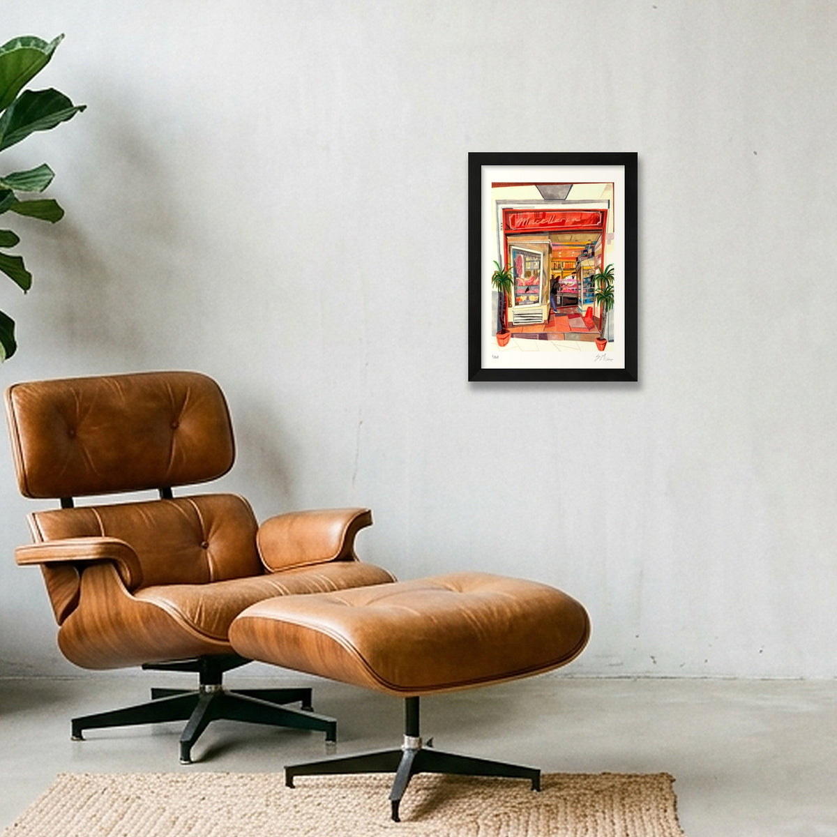 Macelleria a Napoli — A4 (21×30cm, 8×12") Black Frame