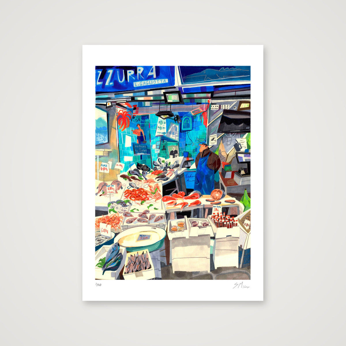 Pescheria Azzurra — A3 (30×42cm, 12×17") Print only