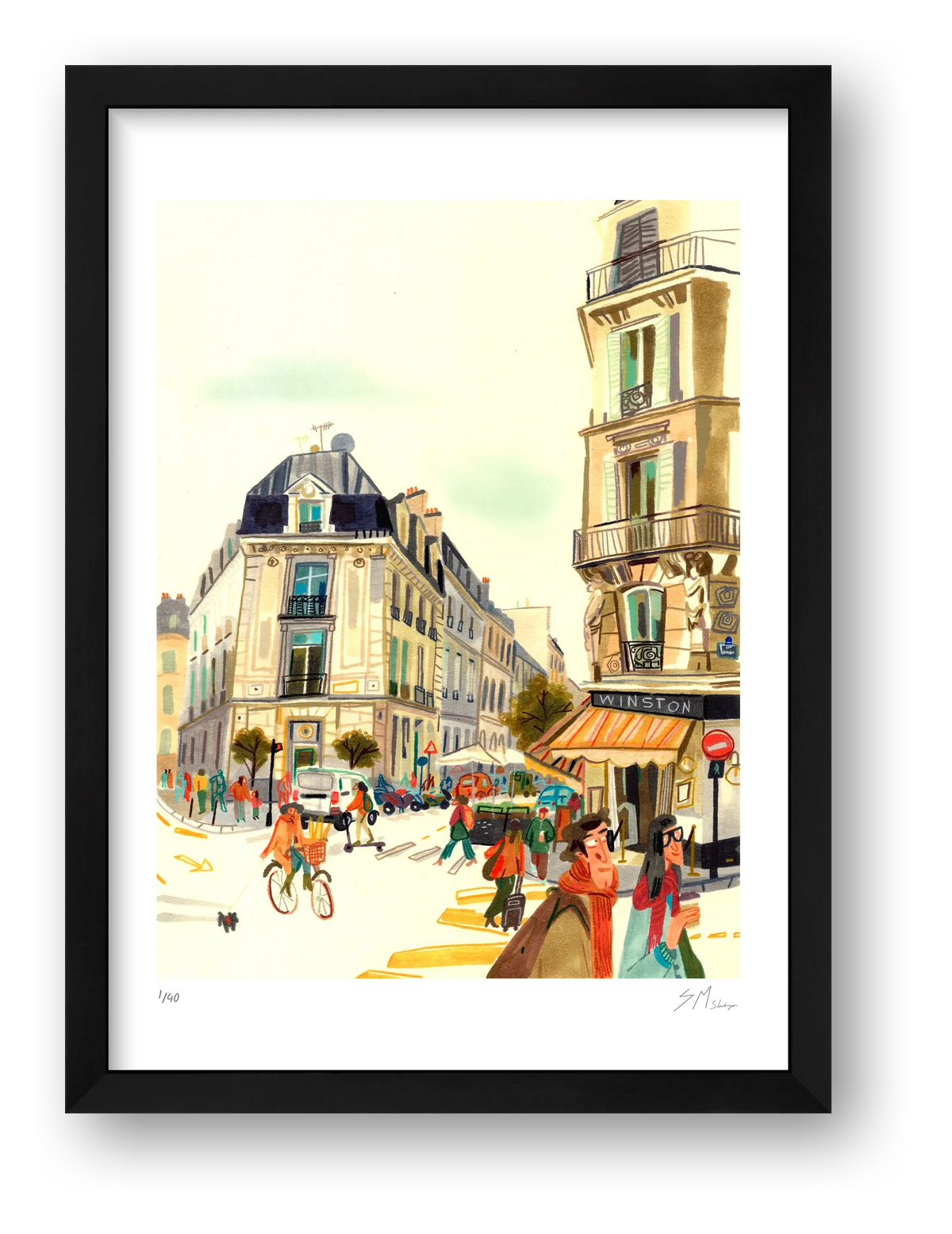 Autumn, Somewhere in Paris — framed