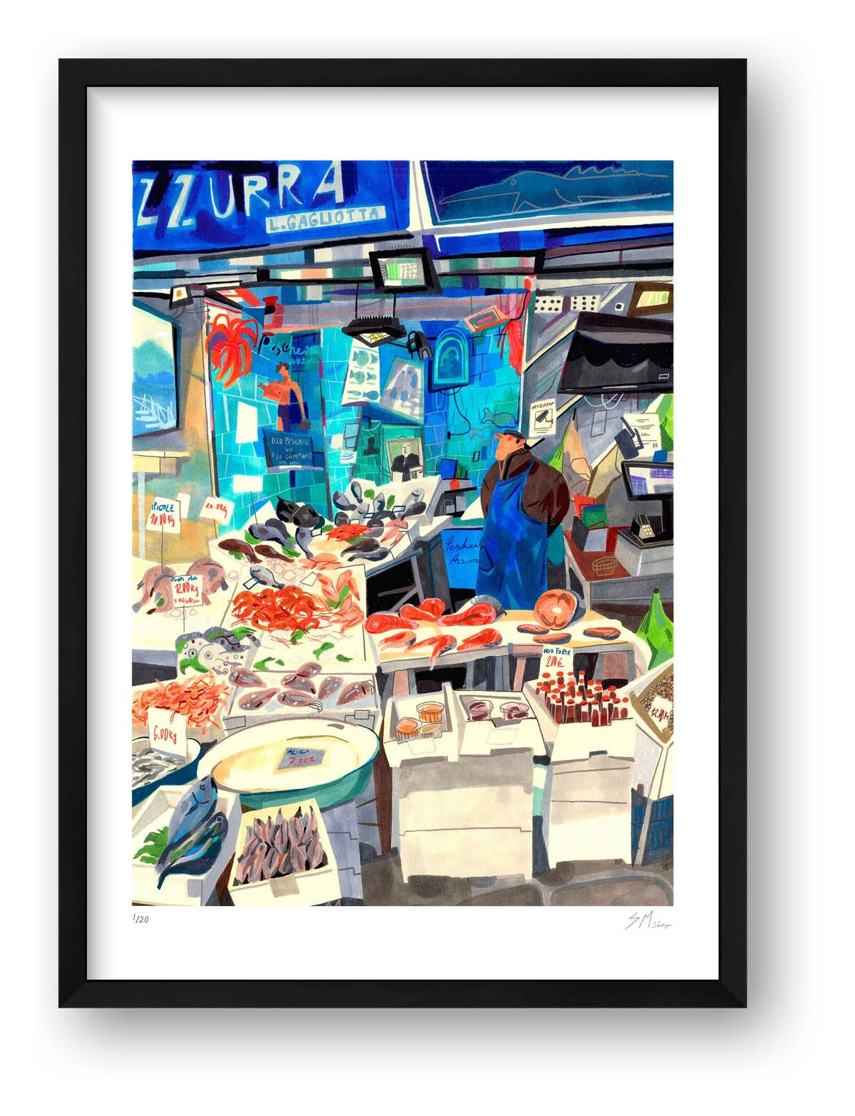 Pescheria Azzurra — framed